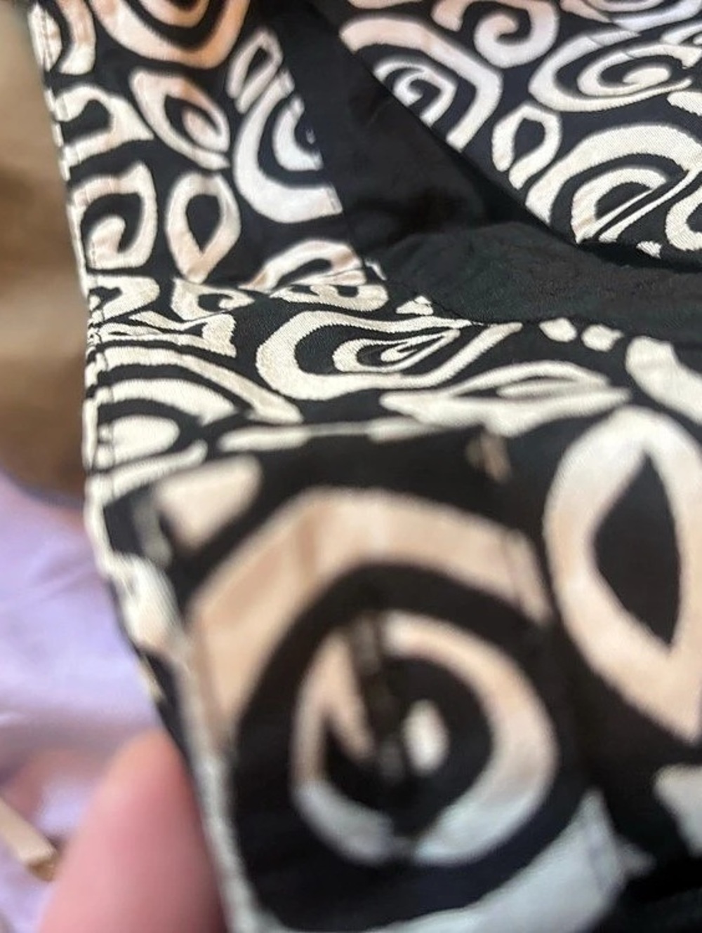 Sigrid Olsen Abstract Pattern Pant in Black & White - Picture 6 of 8